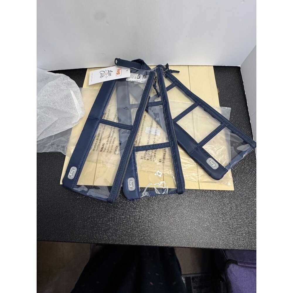 LUG Envelope 3pc Clearview Zip Organizers NWT